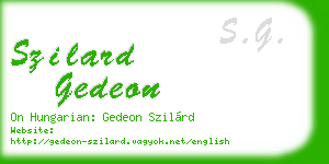 szilard gedeon business card